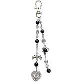 Toar Xdhc Y2k Keychain For Women, Cross Bow Star Beads Cute Heart Gothic Trendy Dainty Y2k Jewelry for Women