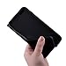 Nouske iPhone 6 Plus&6S Plus 5.5 inch Flip Folio Wallet Stand up Credit Card Holder Leather Case Cover Holster/Magnetic Closure/TPU bumper/360 Full Body Protection, Black
