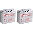 NPP HR1280W (2Pcs) High Rate Battery HR1280W 12V 480Watts 80Watt/ Cell AGM Sealed Lead Acid Rechargeable Battery, 12V 18Ah, 20Ah Flame Retardant High Rate UPS