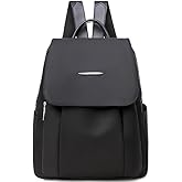Farcauo Backpack for Women Small Travel Backpack Purse Cute Lightweight Back Pack Black Nylon Small Purses
