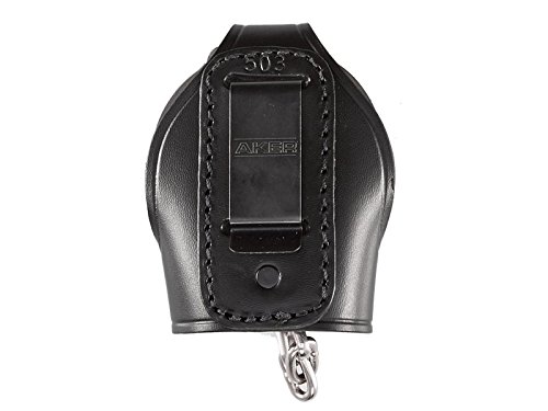 Aker Leather 503 Bikini Handcuff Case, Black, Plain, Fits Most Standard Chain Handcuffs