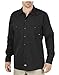 Dickies Occupational Workwear LL535BK XL Polyester/Cotton Men's Long Sleeve Industrial Work Shirt, Extra Large, Black