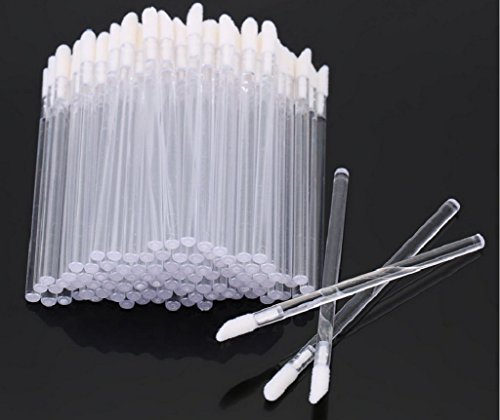 Shintop Disposable MakeUp Lip Brush Lipstick Gloss Wands Applicator Perfect Make Up Tool (100pcs clear)