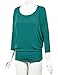 LL WT826 Women's Casual Flowy Draped Long Sleeve Batwing Dolman Top – Soft & Comfortable Loose Fit Pullover XXL Jade