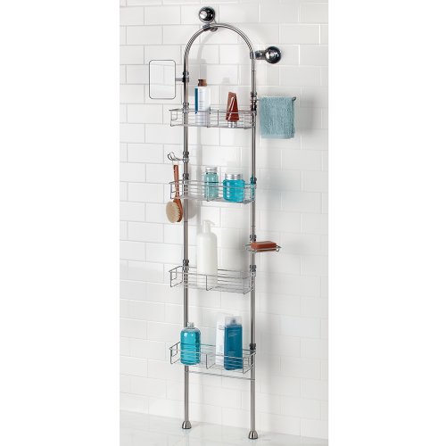 InterDesign Forma Bathroom Floor Standing Shower Caddy Station for