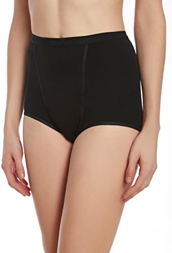 Comfort Within Women's Tummy Control Panty Briefs - 3 Pack Soft Cotton Panties (38, Black)