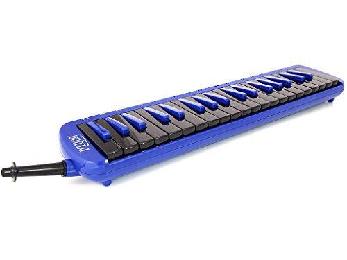 D'Luca M37-EVA-BL Blue 37 Key Jungle Melodica with EVA Carrying Case