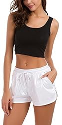 Women's Metallic Shorts Sparkly Hot Outfit Shiny