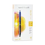 uni-ball 307 Retractable Gel Pens, Medium Point (0.7mm), Blue, 12 Count