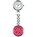 Lancardo 2 Pcs Cute Smile Face Hygienic Protection Pendant Pocket Quartz Nurse Watch (Pink)