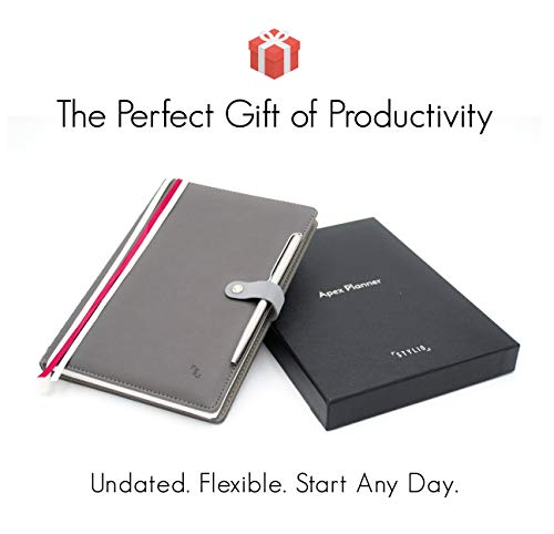 STYLIO Apex Planner 2019-2020. Undated Weekly, Monthly Calendar Personal Agenda Organizer for Business/Academic/School Life. Daily Goals Productivity Journal Notebook for Teachers & College Students