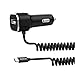 Type C Car Charger, Nekteck Coiled Cord 27W 5.4A USB C Fast Charging Car Adapter