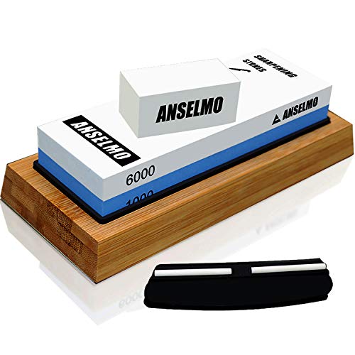 Whetstone Knife Sharpening Stone Set 1000 6000 2 Sided Grit Whetstone Flattening Stone Non Slip Bamboo Base And Angle Guide Sharpener And Polishing Tool For Kitchen Hunting Knife Pocket Knife 2 Gen Pricepulse