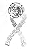 Breast Cancer Awareness Pink Crystal Ribbon Tac Pin