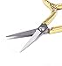 BIHRTC Stainless Steel Sharp Tip Sewing Snips Thread Cutter Safety Scissors with Sheath Chain for Embroidery, Sewing, Craft, Art Work & Everyday Use (Gold)