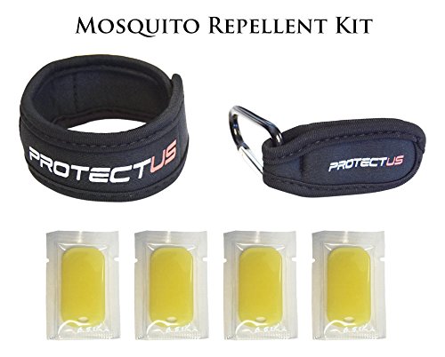 ProtectUS Mosquito Repellent Bracelet and Clip Kit, Black ProtectUS Mosquito Repellent Bracelet and Clip Kit, Black
