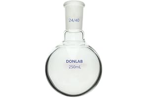 DONLAB FLK-01-250 ASTM STD Glass 250ml 24/40 Joint Single Neck Round Bottom Boiling Flask