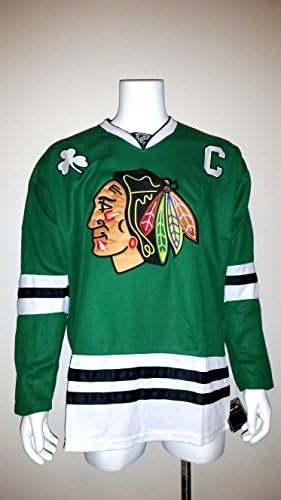 JONATHAN TOEWS GREEN ST. PATRICK'S DAY CENTER ICE CHICAGO BLACKHAWKS JERSEY SIZE XXL