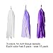 Wartoon 43 Pcs Paper Pom Poms Flowers Tissue Balloon Tassel Garland Polka Dot Paper Garland Kit for Birthday Wedding Party Decorations - Purple and Lavender，White for Mother's Day