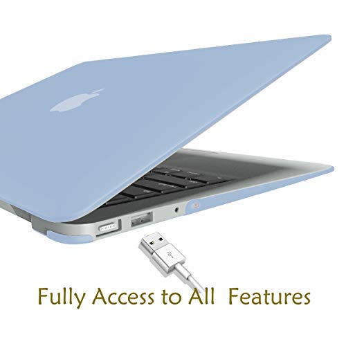Laptop Case,MacBook Case Hard Shell Cover, Keyboard Cover, Screen Protector Smooth Matted for MacBook Air 13.3 Inch A1369/A1466 Models (New Clear Blue) - Thumbnail 2
