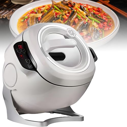 UPLTOE Automatic Stir Fry Cooker - Electric Nonstick Programmable Smart Cooker for Easy Healthy Cooking, No Smoke, Perfect for Beginners & Small Apartments