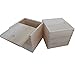 StarMall Wooden Unfinished Storage Box with Slide Top-Square (Big(5