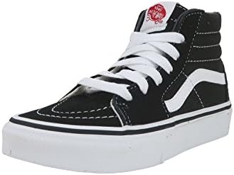Vans SK8 - Hi Black/White Shoes Kids/Youth Boy's/Girl's Sneakers (1.0 Kids/Youth, Black/White)