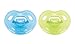 NUK Newborn 100% Silicone Orthodontic Pacifier, 0-3 Months, Blue/Green, 2pk primary
