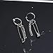 Milue 1Pair Safety Pin Shape Geometry Long Chain Tassel BTS Irregular Earring G-Dragon (B)