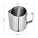 Milk Frothing Pitcher, X-Chef Milk Frother Cup, 20 oz, Metal Frothing Cup Stainless Steel, Milk Steaming Pitcher Espresso Coffee Latte Frother Cup Barista Tools for Coffee Bar (600 ml)