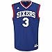 Allen Iverson Philadelphia 76ers NBA Adidas Men's Blue Official Replica Jersey