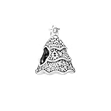 Pandora Twinkling Christmas Tree Charm Bead Fit For Pandora Style Bracelets, Clear Cubic Zirconia 791765CZ