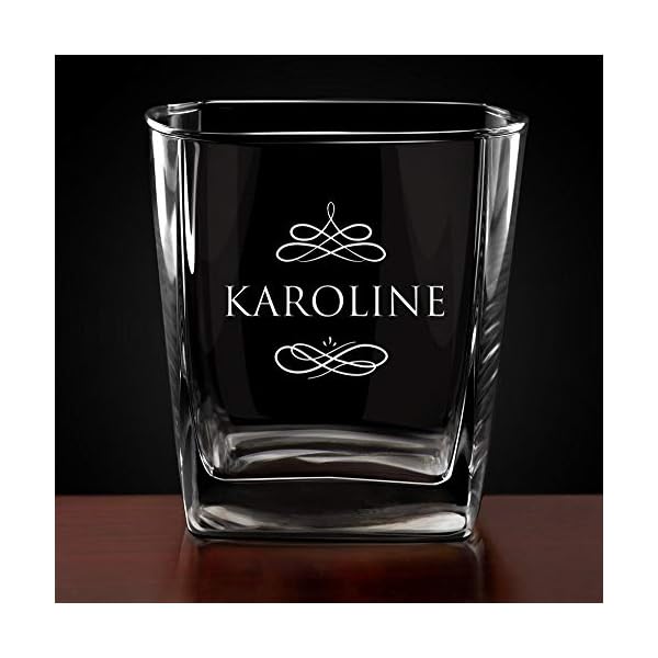 Maverton Whiskey Karaffe + 2/4 / 6er Whiskygläser Set mit Gravur - 700ml Whisky Dekanter - Geschenk zum Geburtstag für Damen - Name – Bild 6