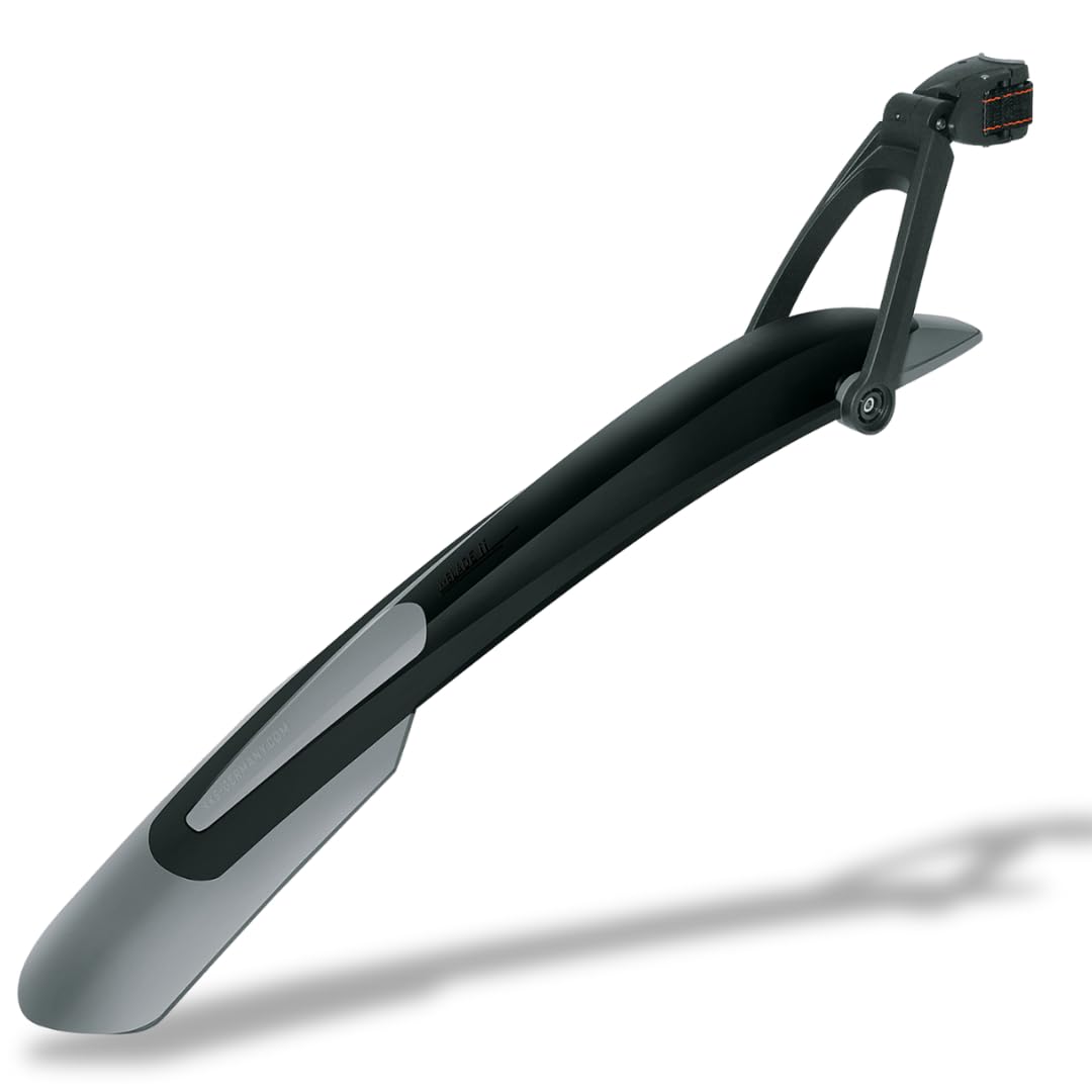 SKS Germany X-Blade 29" - 27,5PLUS Rear Mudguard for Mountain Bike, Bike Accessories (Wheel Protection with Quick-Release Fastening, 2-Joint Technology, up to max. 3.0 inch tyre Width), Black/Grey