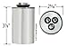 Genteq - 55 + 7.5 uF MFD x 370 VAC GE Industrial Replacement Dual Capacitor Round # C35575R / 97F9973