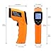 WeePro Digital Infrared Thermometer Non-contact Laser Temperature Gun -58℉ to 1022℉ (-50℃～550℃), Temp Controller Gauge for Kitchen, BBQ, Cooking, Industrial, Car, Auto Maintenance with Adjustable EMS