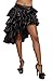 Dreamgirl Women's Ruffled Skirt, Black, Large