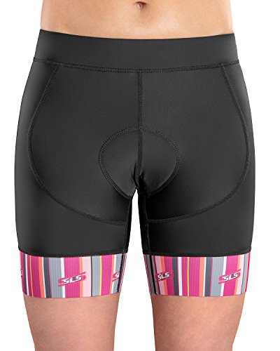 image for SLS3 Womens Triathlon FX Tri Bike Shorts | 6 inch Black | Super Comfy 