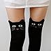 Polytree Women's 3D Cartoon Animal Pattern Knee High Socks (Black)
