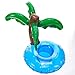 Cazul Goods Inflatable Pool Drink Holder Floats - 3 pieces Flamingo and 3 pieces Palm Tree Design (Set of 6)