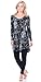 Popana Womens Long Sleeve Tunic Tops to Wear With Leggings Loose Fit Plus Size Dressy Casual Paisly Print Medium ST24