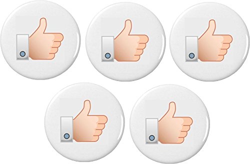 Quantity 5 Thumbs Up / Like Symbol 2.25â€ Large Pinback Buttons Pins