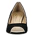 Forever Link Women's DORIS-23 Faux Leather Mid Heel Round Toe Wedge Pumps