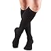 Truform Men's 15-20 mmHg Knee High Cushioned Athletic Support Compression Socks, Black, X-Large (Pack of 2)