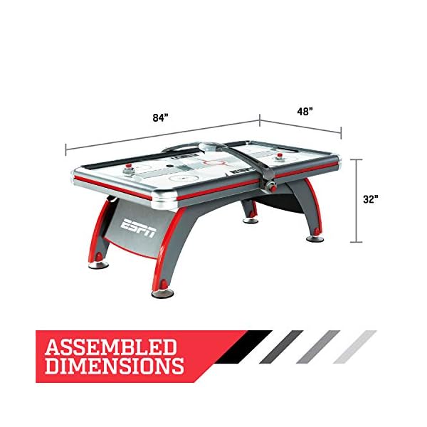 ESPN Sports Air Hockey Game Table Indoor Arcade Gaming Set with