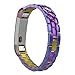 MoKo Fitbit Alta HR and Alta Band, Universal Stainless Steel Replacement Watch Bracelet Band Strap with Fold Over Clasp for Fitbit Alta / Fitbit Alta HR, Tracker NOT Included - COLORFUL
