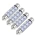 uxcell 4 Pcs 41mm 8-SMD 1210 Blue Festoon Dome Light LED Bulbs 211-2 212-2