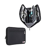 BUBM Nylon Waterproof Portable Electronics and Electronic Accessories Travel Case Travel Organizer Drive Case Cosmetic Purse Portable Drive Case Small Bag Case for Electronics