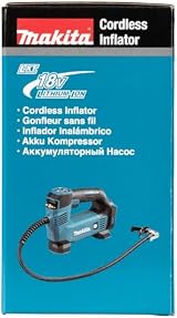Makita DMP180Z 18V LXT Inflator Cordless Bare Tool Blue/Silver Auto-Stop Gauge view 15