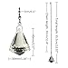 Hyamass 4pcs Crystal Ball Prisms Pendant Ceiling Fan Pull Chain Extender with Ball Chain Connector (Cone)（clear）